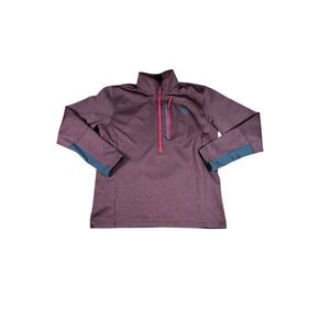 The North Face Men's Quarter-Zip Performance Pullover with Chest Pocket Burgundy